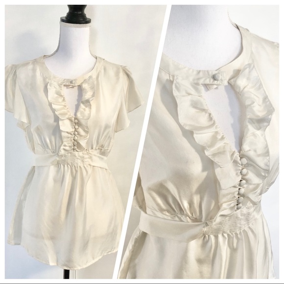 Eduardo Blanco Tops - 🆕Women’s Eduardo Blanco Ivory Silk Blouse